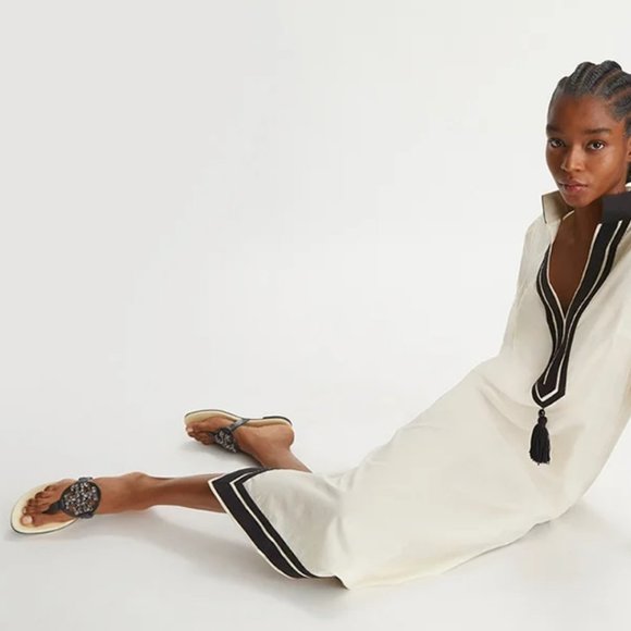 Tory Burch MANY SIZES CRYSTAL MILLER SOFT SANDAL Embellished Jeweled Two Tone - Picture 2 of 10